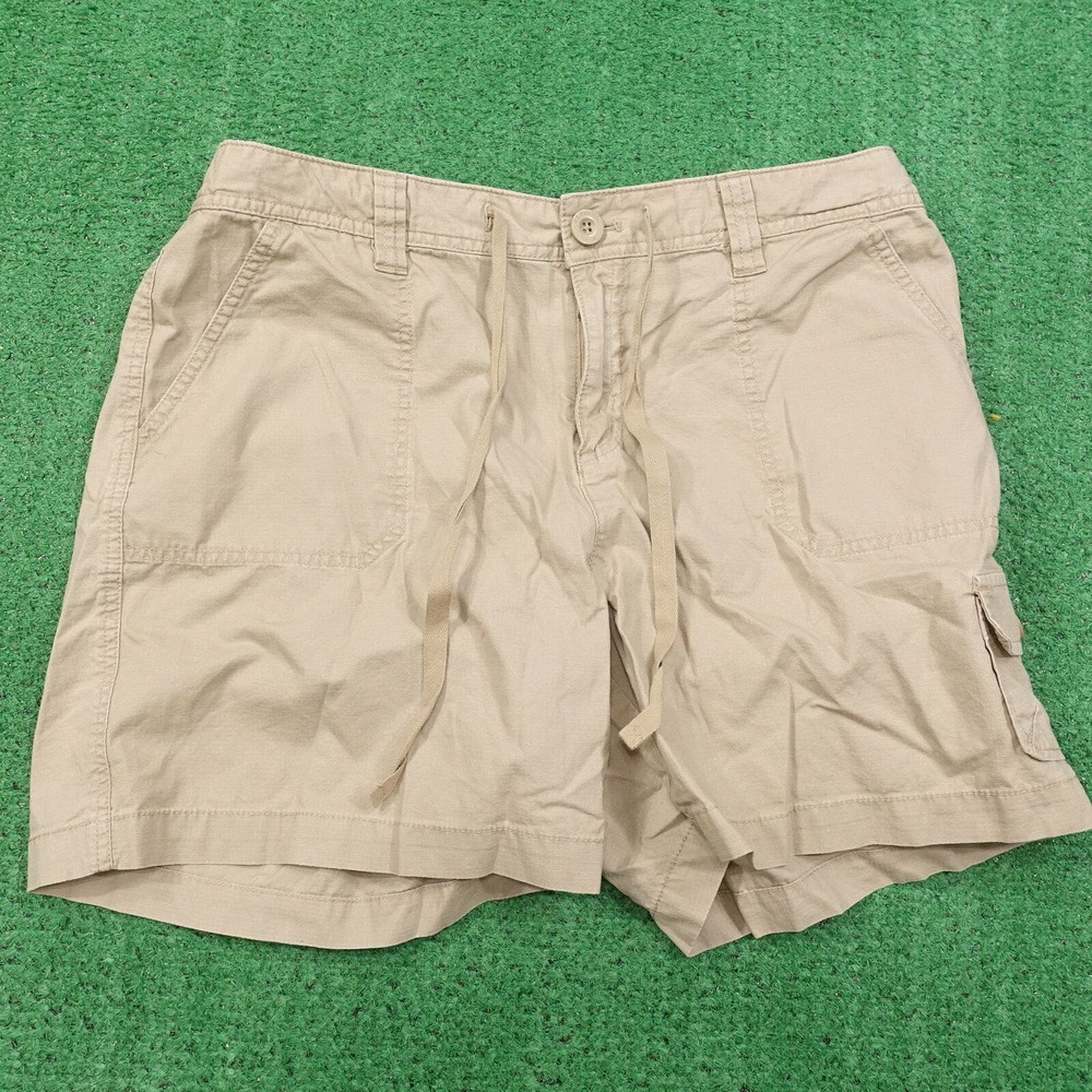 GH BASS HERITAGE BEIGE KHAKI CHINO SHORTS‎ WOMENS SIZE 14
